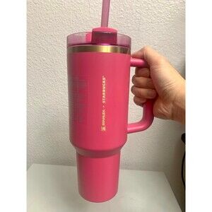 Starbucks stanley winter PINK in hand